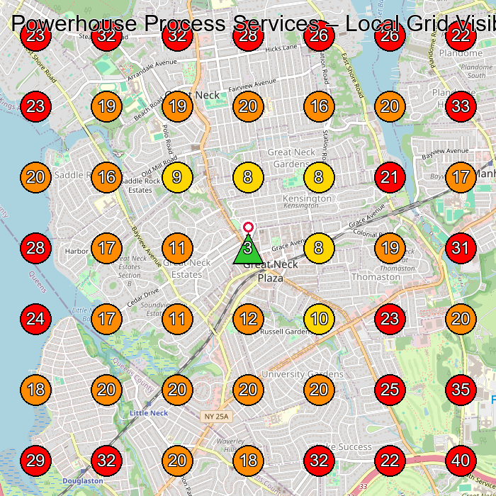 Powerhouse Process Services GeoGrid visibility map for Process Server in Whitestone
